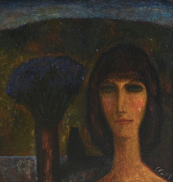 «Портрет женщины с кошкой», 1977