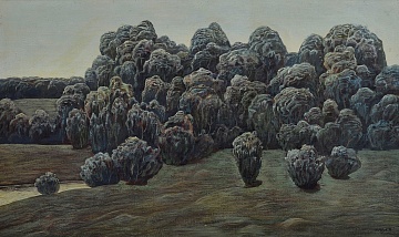«Пейзаж с лесом», 1974