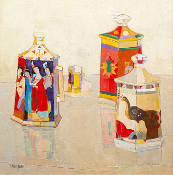 «Китайские чашки на перламутровом фоне», 2009